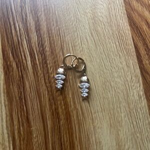 Gold and Silver Dangle Earrings